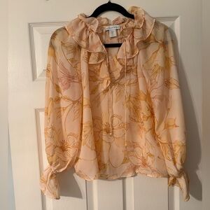 Cupcakes and Cashmere Floral Blouse Size Small Excellent Condition